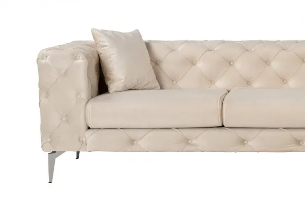 Rohová sedacia súprava / Rohová pohovka Como Eco Right - Beige