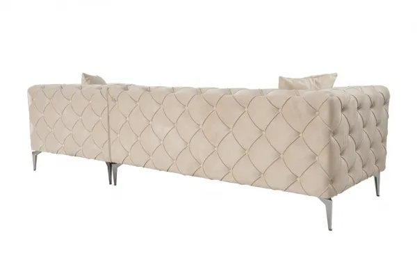 Rohová sedacia súprava / Rohová pohovka Como Eco Left - Beige