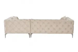 Rohová sedacia súprava / Rohová pohovka Como Eco Right - Beige