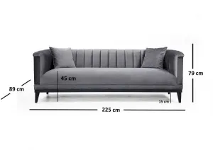 Trojmiestna pohovka Trendy - Dark Grey