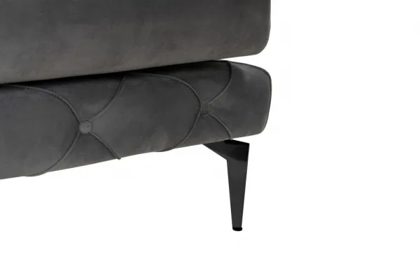 Rohová sedacia súprava / Rohová pohovka Como Eco Left - Anthracite, Black