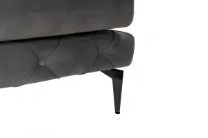Rohová sedacia súprava / Rohová pohovka Como Eco Left - Anthracite, Black