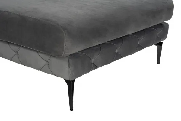 Rohová sedacia súprava / Rohová pohovka Como Eco Left - Anthracite, Black