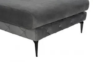 Rohová sedacia súprava / Rohová pohovka Como Eco Left - Anthracite, Black