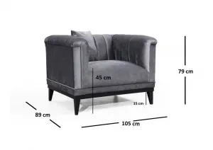 Kreslo ušiak Trendy - Dark Grey