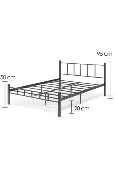 Rám manželskej postele K90 - Black (120 x 200)