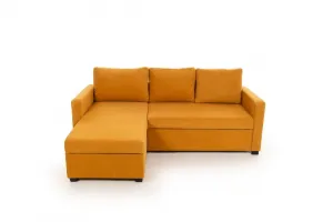 Rohová rozkladacia pohovka Kado - Mustard