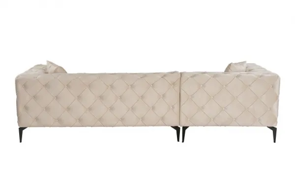 Rohová sedacia súprava / Rohová pohovka Como Eco Left - Beige, Black