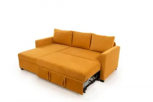 Rohová rozkladacia pohovka Kado - Mustard