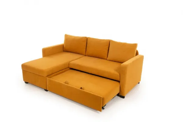 Rohová rozkladacia pohovka Kado - Mustard