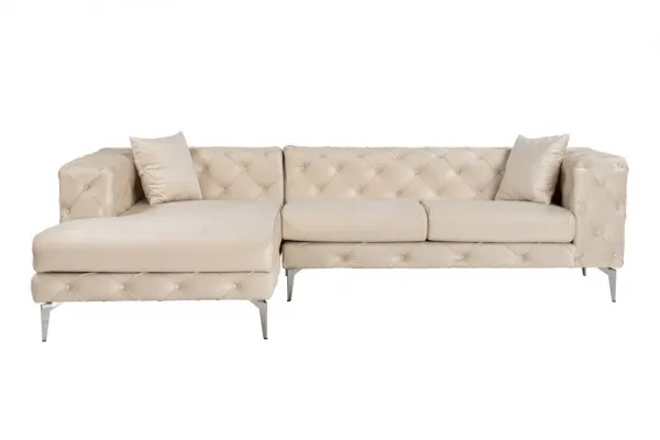 Rohová sedacia súprava / Rohová pohovka Como Eco Left - Beige