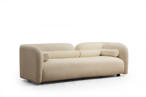 Trojmiestna pohovka Victoria Cream Bouclette