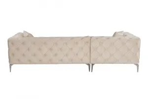 Rohová sedacia súprava / Rohová pohovka Como Eco Left - Beige