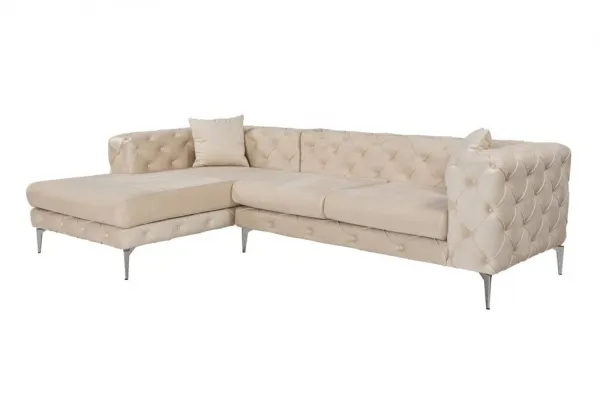 Rohová sedacia súprava / Rohová pohovka Como Eco Left - Beige