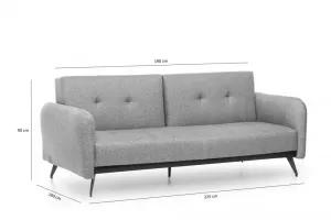 Trojmiestna rozkladacia pohovka Ron Sofabed - Grey GR111