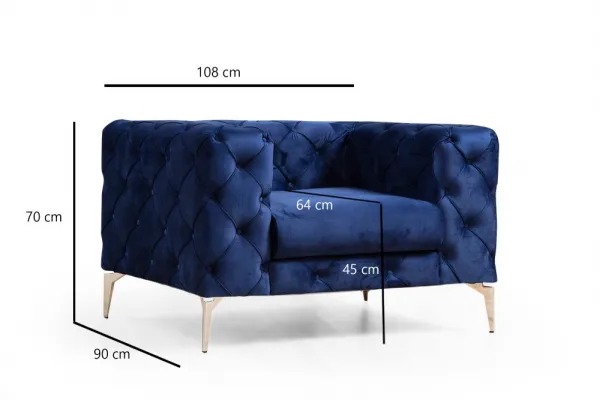 Kreslo Como Navy Blue