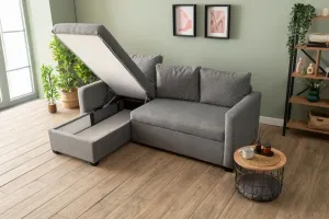 Rohová rozkladacia pohovka Kado - Light Grey