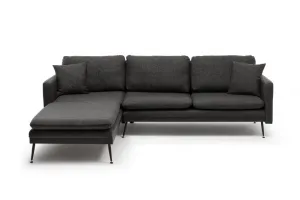 Rohová sedacia súprava / Rohová pohovka Reya - Dark Grey