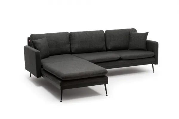 Rohová sedacia súprava / Rohová pohovka Reya - Dark Grey