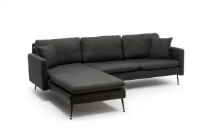 Rohová sedacia súprava / Rohová pohovka Reya - Dark Grey