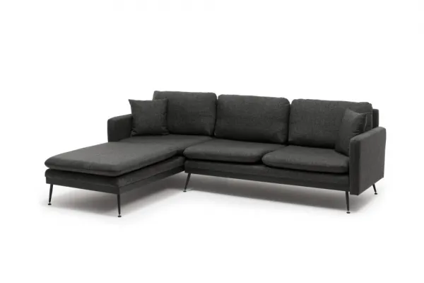 Rohová sedacia súprava / Rohová pohovka Reya - Dark Grey