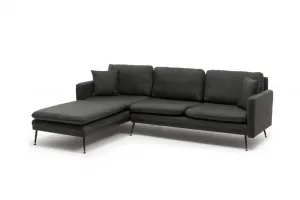 Rohová sedacia súprava / Rohová pohovka Reya - Dark Grey