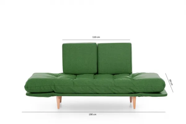 Trojmiestna rozkladacia pohovka Nina Daybed - Green GR106