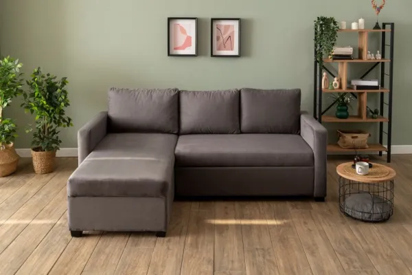 Rohová rozkladacia pohovka Kado - Grey