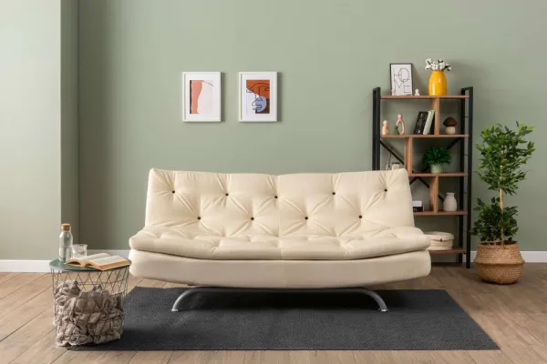 Trojmiestna rozkladacia pohovka Rivo - Cream