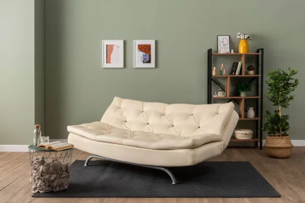 Trojmiestna rozkladacia pohovka Rivo - Cream