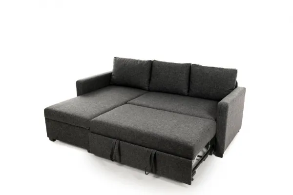 Rohová rozkladacia pohovka Kado - Dark Grey
