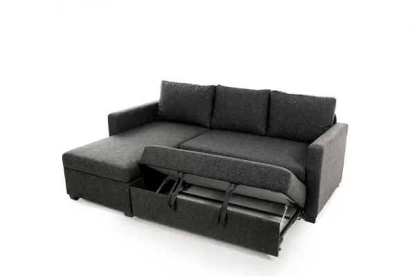 Rohová rozkladacia pohovka Kado - Dark Grey