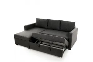 Rohová rozkladacia pohovka Kado - Dark Grey