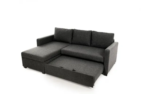 Rohová rozkladacia pohovka Kado - Dark Grey