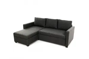 Rohová rozkladacia pohovka Kado - Dark Grey