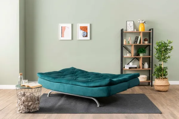 Trojmiestna rozkladacia pohovka Rivo - Petrol Green