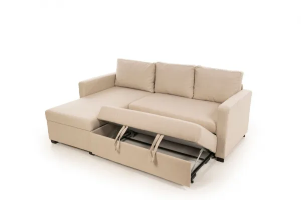 Rohová rozkladacia pohovka Kado - Cream