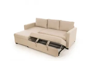 Rohová rozkladacia pohovka Kado - Cream