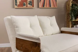 Dvojmiestna rozkladacia pohovka Cosmo 2-Seater - Teddy White