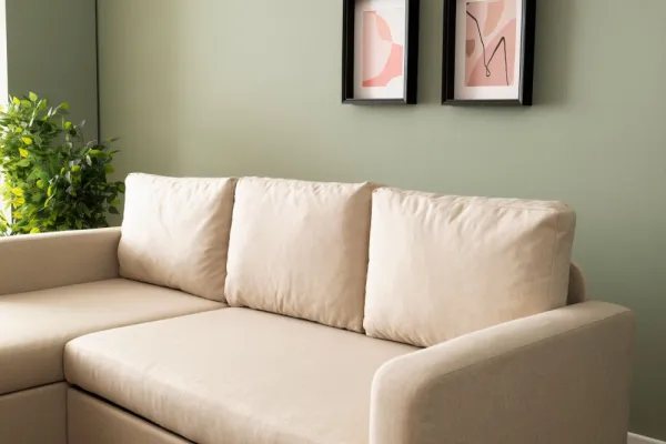 Rohová rozkladacia pohovka Kado - Cream
