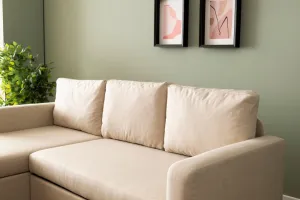 Rohová rozkladacia pohovka Kado - Cream