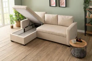 Rohová rozkladacia pohovka Kado - Cream