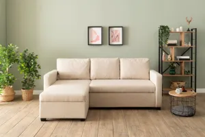 Rohová rozkladacia pohovka Kado - Cream