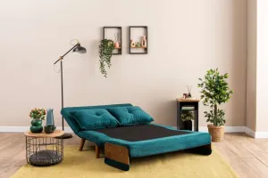 Dvojmiestna rozkladacia pohovka Cosmo 2-Seater - Petrol Green