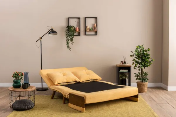 Dvojmiestna rozkladacia pohovka Cosmo 2-Seater - Mustard