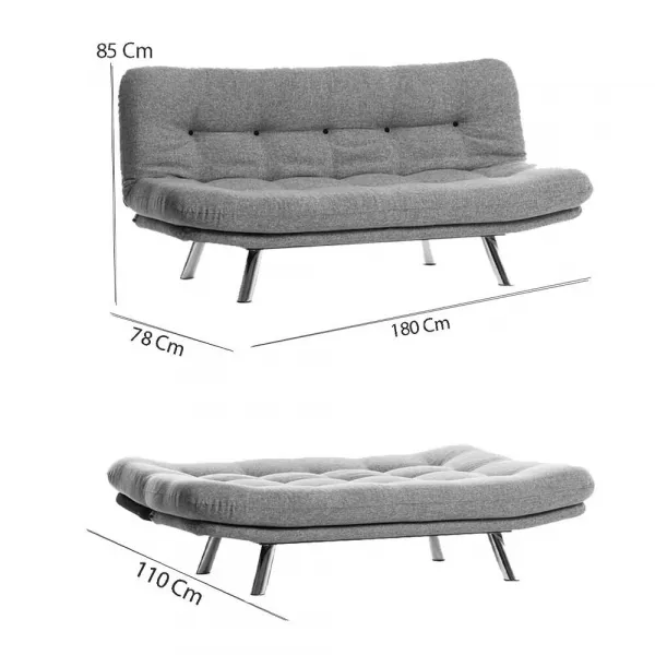 Trojmiestna rozkladacia pohovka Misa Small Sofabed - Light Grey