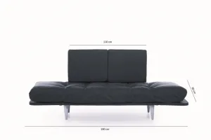 Trojmiestna rozkladacia pohovka Nina Daybed - Petrol Green GR124