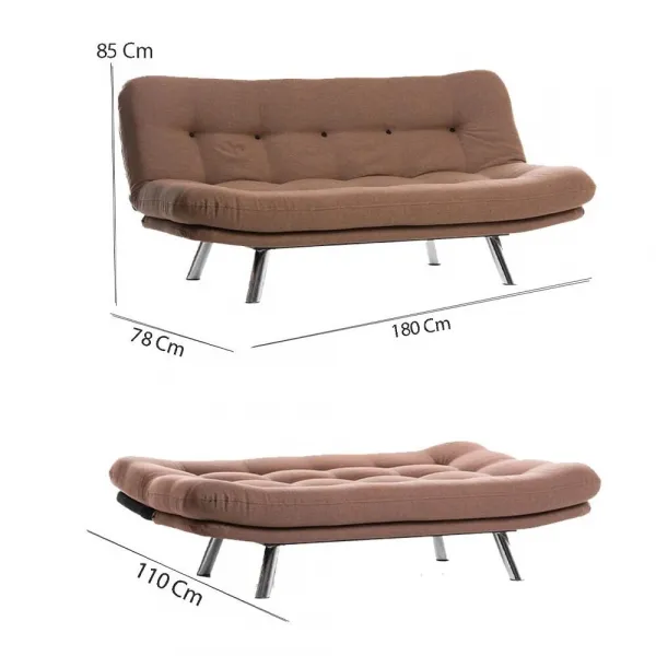 Trojmiestna rozkladacia pohovka Misa Small Sofabed - Light Brown