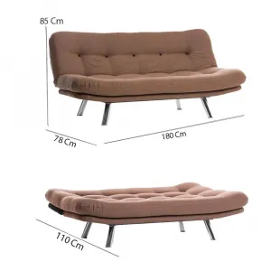 Trojmiestna rozkladacia pohovka Misa Small Sofabed - Light Brown
