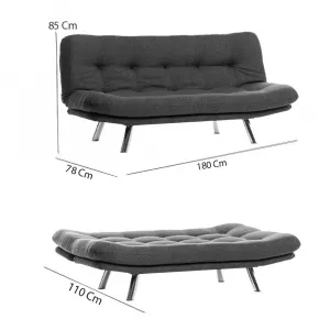 Trojmiestna rozkladacia pohovka Misa Small Sofabed - Dark Grey